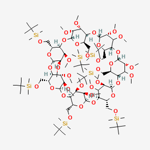 molecular formula C98H196O35Si7 B1146234 Heptakis(2,3-di-O-methyl-6-O-tert-butyldimethylsilyl)-beta-cyclodextrin CAS No. 123155-04-4