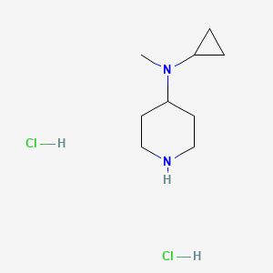 molecular formula C₉H₂₀Cl₂N₂ B1146249 环丙基-甲基-哌啶-4-基胺二盐酸盐 CAS No. 1197237-40-3
