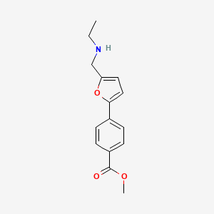 molecular formula C15H17NO3 B11462500 Methyl 4-{5-[(ethylamino)methyl]furan-2-yl}benzoate 