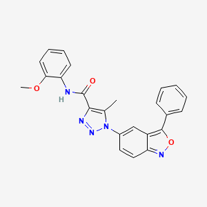 molecular formula C24H19N5O3 B11462502 N-(2-methoxyphenyl)-5-methyl-1-(3-phenyl-2,1-benzoxazol-5-yl)-1H-1,2,3-triazole-4-carboxamide 