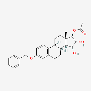 molecular formula C₂₇H₃₂O₅ B1146254 3-O-Benzyl Estetrol 17-Acetate CAS No. 690996-24-8