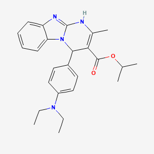 molecular formula C25H30N4O2 B11462549 Propan-2-yl 4-[4-(diethylamino)phenyl]-2-methyl-1,4-dihydropyrimido[1,2-a]benzimidazole-3-carboxylate 