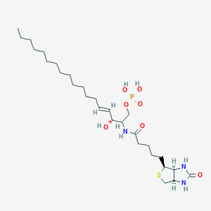 molecular formula C₂₈H₅₂N₃O₇PS B1146265 N-生物素基 D-赤藓糖鞘氨醇-1-磷酸 CAS No. 1093733-24-4