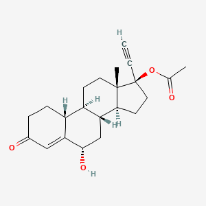molecular formula C₂₂H₂₈O₄ B1146267 6alpha-Hydroxy Norethindrone Acetate CAS No. 6856-28-6