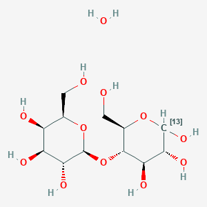 molecular formula C₁₁¹³CH₂₄O₁₂ B1146271 [1-13Cglc]lactose monohydrate CAS No. 287100-62-3