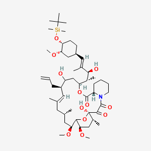 molecular formula C₅₀H₈₅NO₁₂Si B1146274 22-Hydroxy-33-tert-butyldimethylsilyloxy-iso-FK-506 CAS No. 134556-79-9