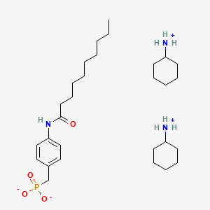 molecular formula C₂₃H₄₁N₂O₄P B1146281 Cyclohexylazanium;N-[4-(phosphonatomethyl)phenyl]decanamide CAS No. 1333318-20-9
