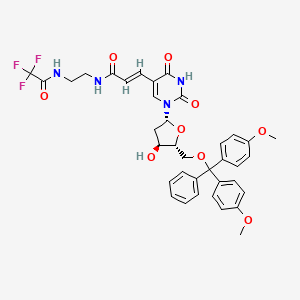 (E)-3-[1-[(2R,4S,5R)-5-[[bis(4-methoxyphenyl)-phenylmethoxy]methyl]-4-hydroxyoxolan-2-yl]-2,4-dioxopyrimidin-5-yl]-N-[2-[(2,2,2-trifluoroacetyl)amino]ethyl]prop-2-enamide
