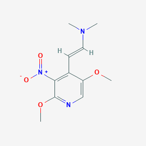 molecular formula C₁₁H₁₅N₃O₄ B1146290 2,5-Dimethoxy-4-[2-(dimethylamino)ethenyl]-3-nitropyridine CAS No. 917918-82-2