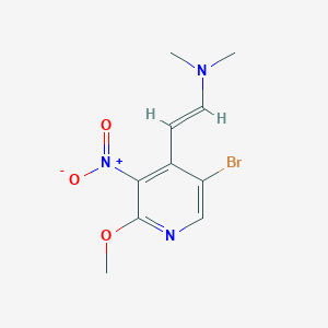 molecular formula C₁₁H₁₃BrN₂O₃ B1146291 (E)-2-(5-bromo-2-methoxy-3-nitropyridin-4-yl)-N,N-dimethylethenamine CAS No. 917918-81-1
