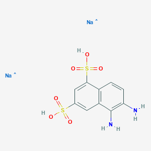 molecular formula C10H8N2Na2O6S2 B1146308 1,3-Naphthalenedisulfonic acid, 5,6-diamino-, disodium salt CAS No. 155618-38-5