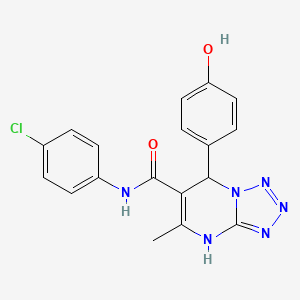 molecular formula C18H15ClN6O2 B11463151 N-(4-chlorophenyl)-7-(4-hydroxyphenyl)-5-methyl-4,7-dihydrotetrazolo[1,5-a]pyrimidine-6-carboxamide 