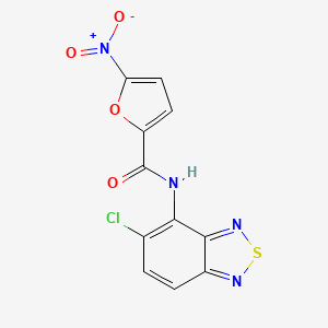 molecular formula C11H5ClN4O4S B11463181 N-(5-chloro-2,1,3-benzothiadiazol-4-yl)-5-nitrofuran-2-carboxamide 