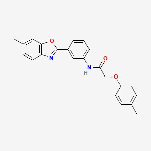 molecular formula C23H20N2O3 B11463184 N-[3-(6-methyl-1,3-benzoxazol-2-yl)phenyl]-2-(4-methylphenoxy)acetamide 