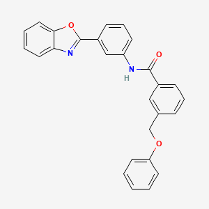 molecular formula C27H20N2O3 B11463210 N-[3-(1,3-benzoxazol-2-yl)phenyl]-3-(phenoxymethyl)benzamide 