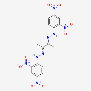 molecular formula C₁₆H₁₄N₈O₈ B1146327 N-[3-[(2,4-dinitrophenyl)hydrazinylidene]butan-2-ylideneamino]-2,4-dinitroaniline CAS No. 1179-29-9