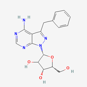 molecular formula C₁₇H₁₉N₅O₄ B1146335 4-Amino-3-benzyl-1H-pyrazolo[3,4-D]pyrimidine 1-beta-d-ribofuranose CAS No. 476371-76-3