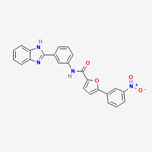 molecular formula C24H16N4O4 B11463370 N-[3-(1H-benzimidazol-2-yl)phenyl]-5-(3-nitrophenyl)furan-2-carboxamide 