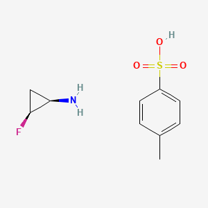 B1146338 (1R,2S)-2-Fluorocyclopropanamine 4-methylbenzenesulfonate CAS No. 143062-73-1