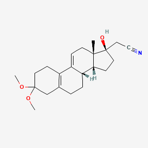 molecular formula C₂₂H₃₁NO₃ B1146345 Dimethoxy Dienogest CAS No. 102193-41-9