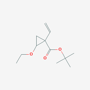B1146347 1,1-Dimethylethyl 2-ethoxy-1-vinylcyclopropanecarboxylate CAS No. 142038-40-2