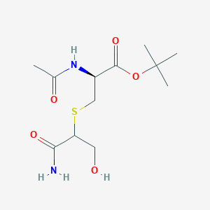 B1146351 tert-Butyl N-acetyl-S-(1-amino-3-hydroxy-1-oxopropan-2-yl)-D-cysteinate CAS No. 1079950-10-9