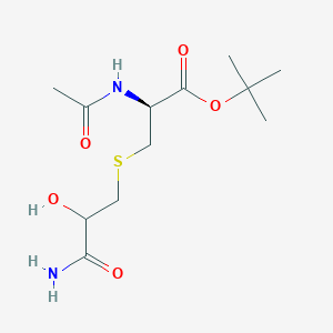 molecular formula C12H22N2O5S B1146352 N-Acetyl-S-(3-amino-2-hydroxy-3-oxopropyl)-L-cysteine-1,1-dimethylethyl Ester CAS No. 1079950-08-5