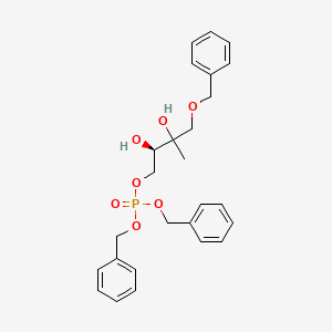 molecular formula C₂₆H₃₁O₇P B1146356 Dibenzyl [(2R)-2,3-dihydroxy-3-methyl-4-phenylmethoxybutyl] phosphate CAS No. 332888-40-1