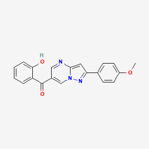 molecular formula C20H15N3O3 B11463578 2-[2-(4-Methoxyphenyl)pyrazolo[1,5-A]pyrimidine-6-carbonyl]phenol 