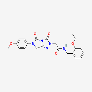 molecular formula C22H23N5O5 B11463604 N-(2-ethoxybenzyl)-2-[6-(4-methoxyphenyl)-3,5-dioxo-6,7-dihydro-3H-imidazo[5,1-c][1,2,4]triazol-2(5H)-yl]acetamide 