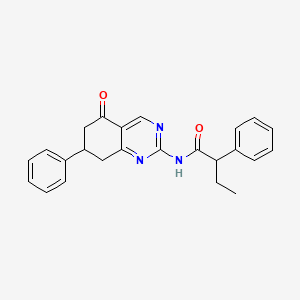 molecular formula C24H23N3O2 B11463632 N-(5-oxo-7-phenyl-5,6,7,8-tetrahydroquinazolin-2-yl)-2-phenylbutanamide 