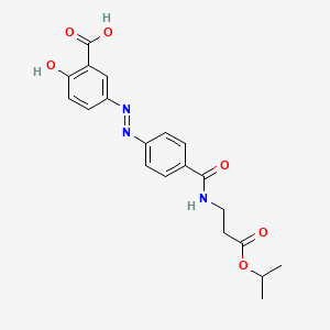 molecular formula C₂₀H₂₁N₃O₆ B1146369 2-Hydroxy-5-((4-(((3-isopropoxy-3-oxopropyl)amino)carbonyl)phenyl)azo)benzoic acid, (E)- CAS No. 1346606-13-0