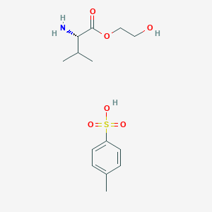 molecular formula C14H23NO6S B1146373 (S)-2-Hydroxyethyl 2-amino-3-methylbutanoate 4-methylbenzenesulfonate CAS No. 86150-61-0