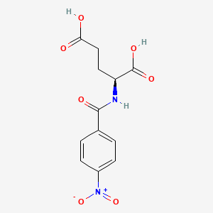 molecular formula C₁₂H₁₂N₂O₇ B1146375 (S)-2-(4-Nitrobenzamido)pentanedioic acid CAS No. 22536-03-4