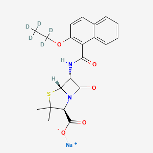 molecular formula C21H21N2NaO5S B1146376 Nafcillin-d5 Sodium Salt 