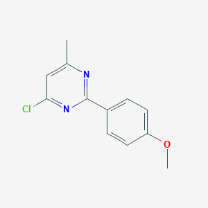 molecular formula C12H11ClN2O B114638 4-Chloro-2-(4-methoxyphenyl)-6-methylpyrimidine CAS No. 142245-40-7