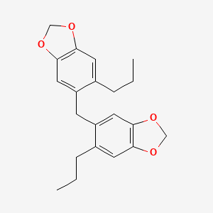molecular formula C₂₁H₂₄O₄ B1146381 Bis[4,5-(methylenedioxy)-2-propylphenyl]-methane CAS No. 34827-26-4
