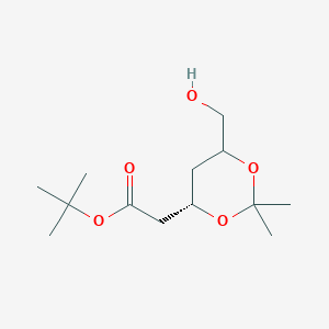 molecular formula C₁₃H₂₄O₅ B1146388 tert-butyl 2-[(4S)-6-(hydroxymethyl)-2,2-dimethyl-1,3-dioxan-4-yl]acetate CAS No. 148809-28-3