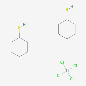 molecular formula C12H24Cl4S2Ti B1146403 Cyclohexanethiolate,tetrachlorotitanium CAS No. 149391-23-1