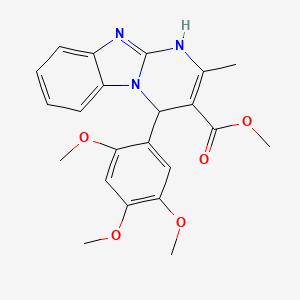 molecular formula C22H23N3O5 B11464148 Methyl 2-methyl-4-(2,4,5-trimethoxyphenyl)-1,4-dihydropyrimido[1,2-a]benzimidazole-3-carboxylate 