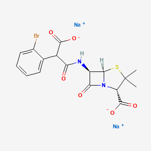 molecular formula C₁₇H₁₅BrN₂Na₂O₆S B1146418 2-Bromo Carbenicillin Disodium Salt CAS No. 59530-63-1