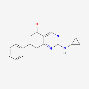 molecular formula C17H17N3O B11464218 2-(cyclopropylamino)-7-phenyl-7,8-dihydroquinazolin-5(6H)-one 