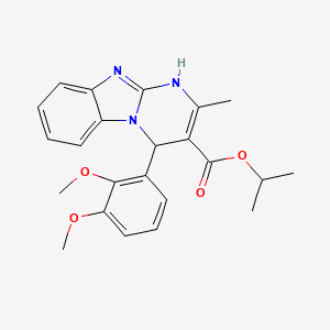 molecular formula C23H25N3O4 B11464226 Propan-2-yl 4-(2,3-dimethoxyphenyl)-2-methyl-1,4-dihydropyrimido[1,2-a]benzimidazole-3-carboxylate 