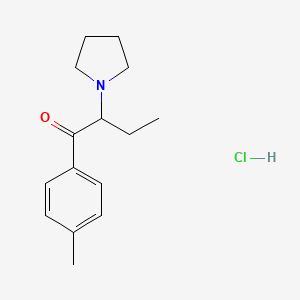 molecular formula C₁₅H₂₂ClNO B1146429 4'-Methyl-alpha-pyrrolidinobutyrophenone Hydrochloride CAS No. 1214-15-9