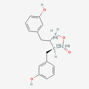 molecular formula C₁₅¹³C₃H₁₈O₄ B1146433 rac Enterolactone-13C3 CAS No. 918502-72-4