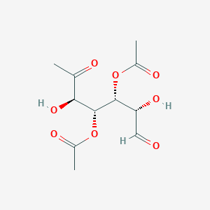 molecular formula C₁₁H₁₄O₇ B1146435 D-Glucuronal 3,4-Diacetate Methyl Ester CAS No. 34296-99-6
