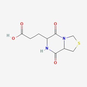 molecular formula C₉H₁₂N₂O₄S B1146439 3-(5,8-Dioxohexahydro-1H-thiazolo[3,4-a]pyrazin-6-yl)propanoic acid CAS No. 161771-75-1