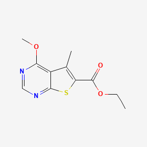 molecular formula C11H12N2O3S B11464430 Ethyl 4-methoxy-5-methylthieno[2,3-d]pyrimidine-6-carboxylate CAS No. 101667-99-6