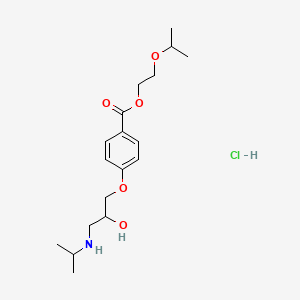 molecular formula C₁₈H₃₀ClNO₅ B1146465 KetoBisoprololHydrochloride CAS No. 1346603-26-6