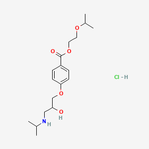 2-Propan-2-yloxyethyl 4-[2-hydroxy-3-(propan-2-ylamino)propoxy]benzoate;hydrochloride
